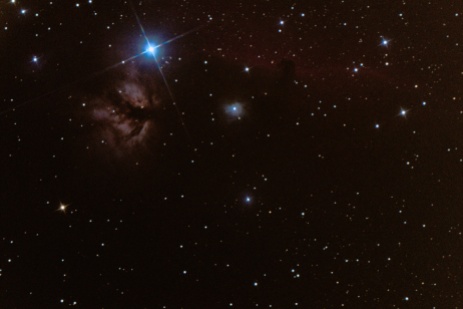 Flame and Horsehead Nebula in Orion