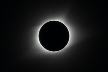 Composite image of solar corona during the eclipse on 21st of August 2017, Wyoming, BT National Forest.