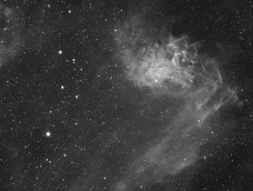First light of my Telescope Service APO FLP53 triplet 80mm f/6 480mm FL. Picture taken during clear nights on Christmas 2016 with QHY9s mono camera and Baader 7nm Ha filter. exposure time was 30min if I reckon correctly an total time is several hours.