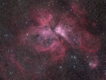 Carina nebula, Chile 2019, QHY9M, TS 70/6 apo with 0.79x reducer, LRGBHa, 4h total time.